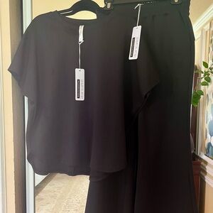 Dear Scarlett black set - flare pants - medium